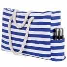 Truebest Large Canvas Beach Tote Bag with Zipper