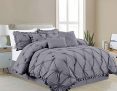 Comforter Set 7-Piece Bed in a Bag, Queen Size, Silver Grey