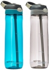 Contigo AUTOSPOUT Straw Ashland Water Bottles, 24oz, Scuba and Smoke, 2-Pack