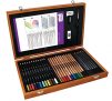 Derwent Academy Wooden Box Art Kit, 35 Pieces Including 30 Pencils