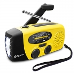 Esky Solar Hand Crank Self Powered Emergency FM/AM/NOAA Radio with LED Flashlight