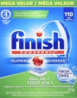 Finish Dishwasher Detergent Soap, All in 1 Powerball, Fresh, Mega Value Pack, 110 Tablets