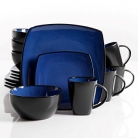 Gibson Home Soho Lounge Square 16-Piece Dinnerware Set