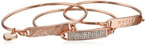 Guess 3 Piece Tension Id Rose Gold Bangle Bracelet