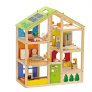 Hape All Seasons Kid’s Wooden Doll House Furnished with Accessories