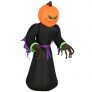 HOMCOM 6.9ft Tall Inflatable Halloween Pumpkin Reaper Light Up Yard Decoration