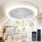 Hordxin Low Profile Ceiling Fan with Light and Remote, 20in