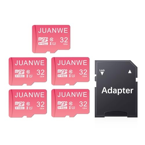 JUANWE 32GB Micro SD Card 5 Pack with Adapter