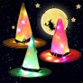 LED Witch Hat Lights Halloween Decorations Outdoor 4 Pcs