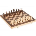 Lingle Wooden Folding Chess Set | Walnut & Maple Inlay