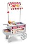 Melissa & Doug Wooden Snacks and Sweets Food Cart – 40+ Play Food pcs, Reversible Awning