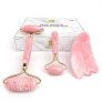 Rose Quartz Roller with Gua Sha, Mini Eye Roller set