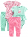 Simple Joys by Carter’s Girls’ 4-Piece Bodysuit and Pant Set
