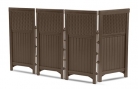 4 Panel Resin Wicker Outdoor Screen