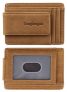 Toughergun Genuine Leather Magnetic Front Pocket Money Clip Wallet RFID Blocking(Khaki)