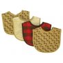 Trend Lab Northwoods Bib Set, Red/Tan, 4-Count