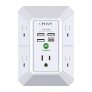 QINLIANF 5 Outlet Extender with 4 USB Charging Ports