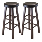 Winsome Wood Marta Assembled Round Bar Stool with Cushion Seat