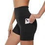 Bison Women’s High Waist Super Lift Fitness Shorts, Pure Black, 5″